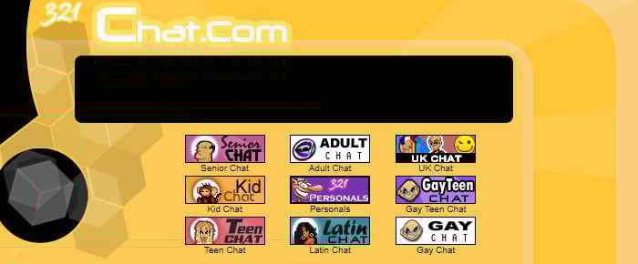 Screenshot of 321chat.Com in 2002