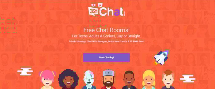 Screenshot of 321chat.com in 2020